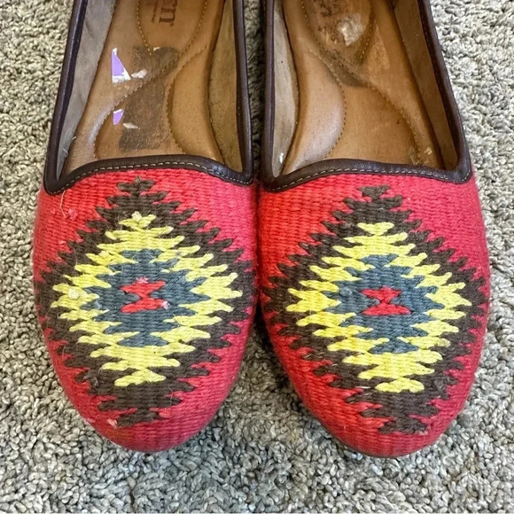 Born Giselle Boho Ballet Flats Womens 11 Aztec Southwestern Kilim Loafer… - Picture 5 of 7